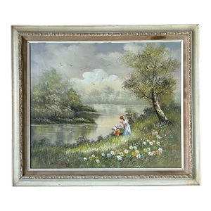 70's Charles Manning Impressionist Oil on Canvas Painting, Signed