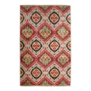 Genuine Hand-Knotted Ikat Rug. 8'x 10'3" For Sale