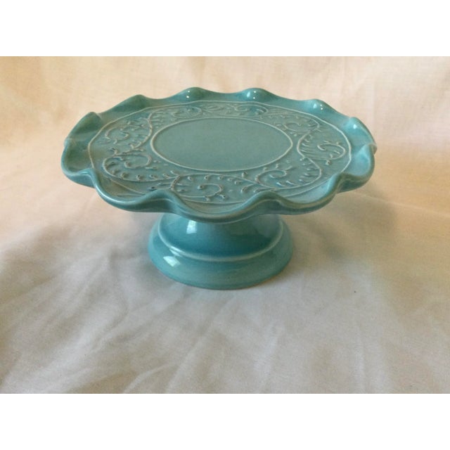 Vintage Maioliche Jessica Cake Stand, Pedestal, Candle Holder, Made in Italy For Sale - Image 9 of 9