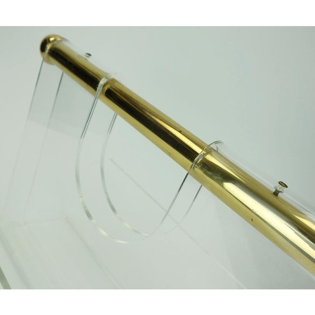 Space Age Transparent Acrylic Magazine Rack, 1980s For Sale - Image 9 of 12