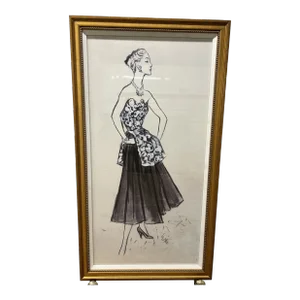 Late 20th Century Soicher Marin Vogue Magazine Carl Erickson Fashion Illustration