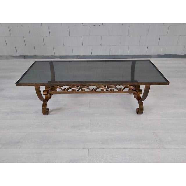 Vintage Wrought Iron & Glass Top Spanish Coffee Table Chairish