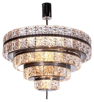 Swedish Crystal & Nickel 18-Light Chandelier by Carl Fagerlund for Orrefors, 1960s