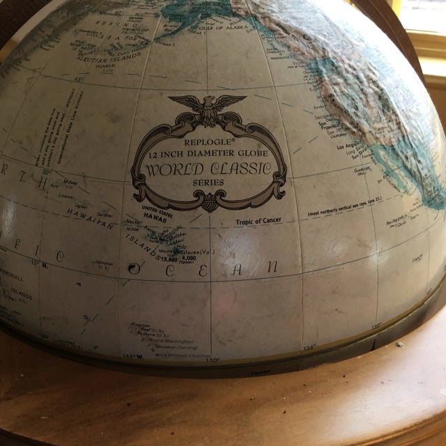 1960s Vintage 1960s Reploge Globe on Stand With Claw Feet For Sale - Image 5 of 11