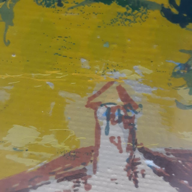 Michele Cascella, Landscape, Silkscreen and Lithograph on Canvas, 1970s For Sale - Image 5 of 17