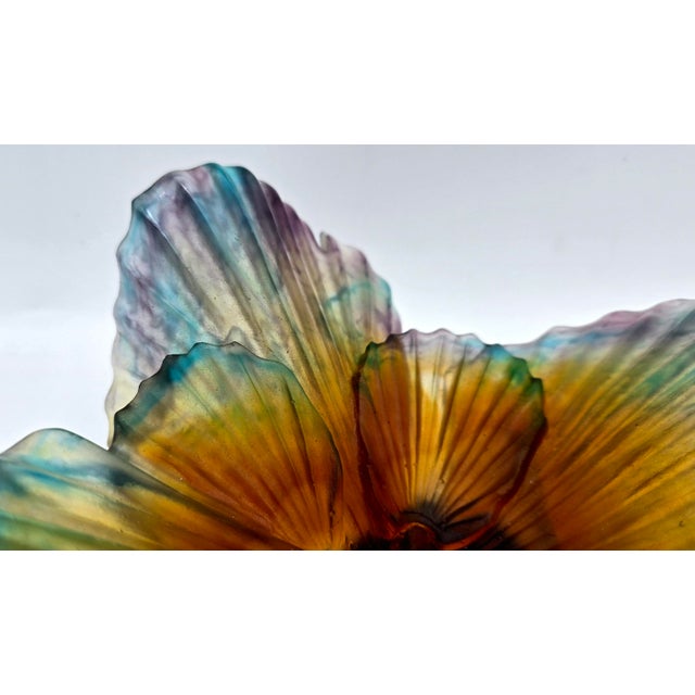 Vintage Palm Tree Bowl in Glass Paste by Emilio Robba for Daum, 2000s For Sale - Image 4 of 8