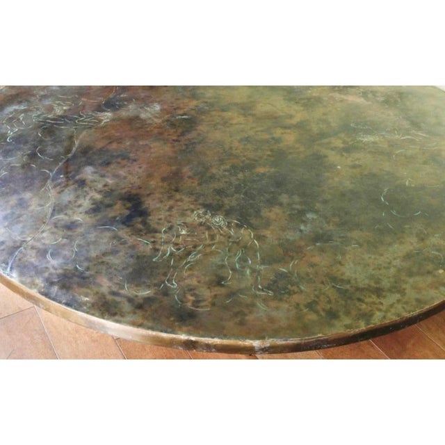1960s Bronze Round Coffee Table by Philip La Verne “Creation” Chairish