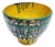 Vintage Bohemian Ceramic Planter in Green and Lemon Yellow, 1950s For Sale