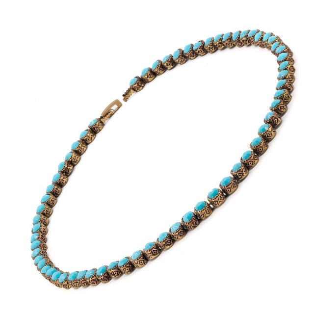 Turquoise Tennis Mystic Necklace For Sale - Image 4 of 16