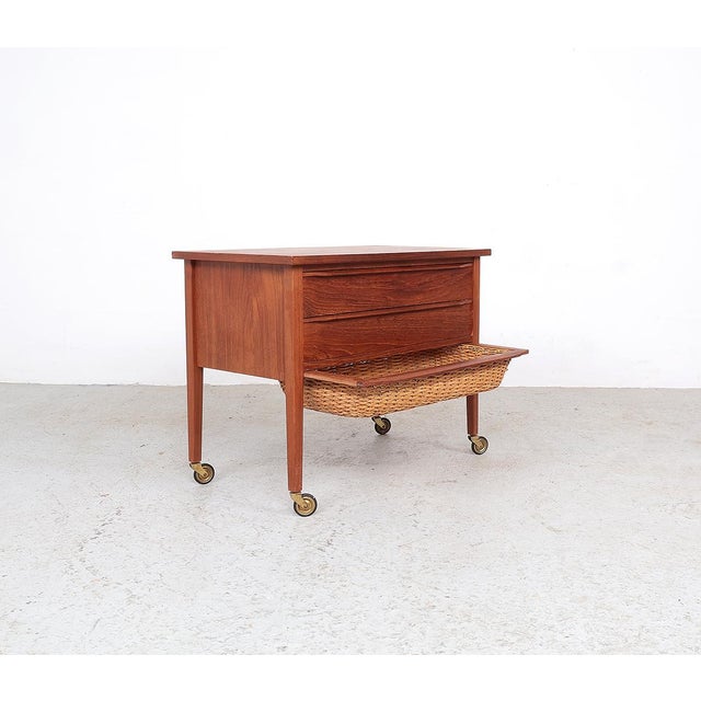 Vintage Danish Sewing Table, 1960s For Sale - Image 4 of 9