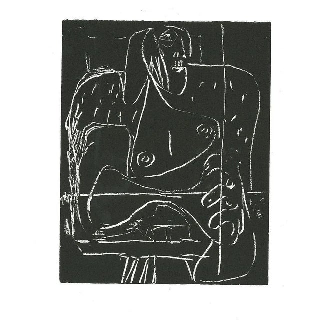 Composition is a splendid lithograph realized after Graham Sutherland. The artwork is from A même la pierre, Fernand...