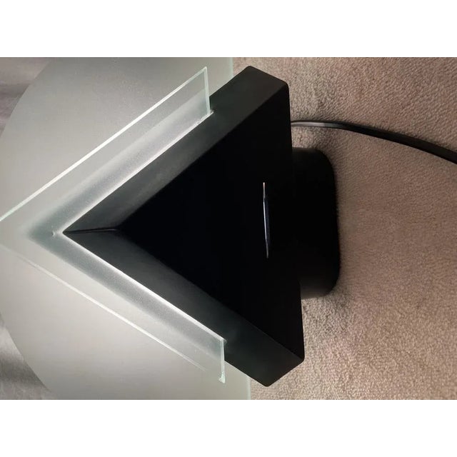 1980s Postmodern Geometric Lamp in Glass and Metal, 1980 For Sale - Image 5 of 8