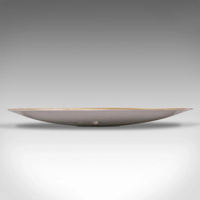 Victorian 1884 Victorian Antique English Ceramic Decorative Charger Plate For Sale - Image 3 of 13