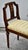 1910s Antique Regency Walnut Vanity Bench Double Arm Inlaid Wood Gold Stripe 1910s For Sale - Image 5 of 13