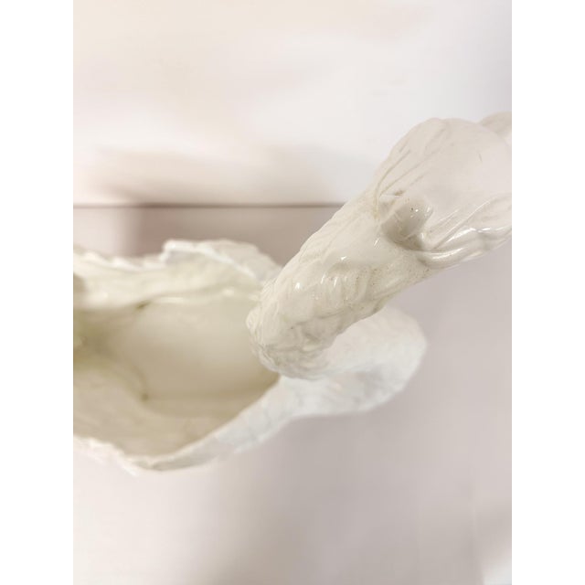 Large Vintage White Porcelain Swan Planter Sculpture MCM Decor Italian Style For Sale - Image 17 of 17