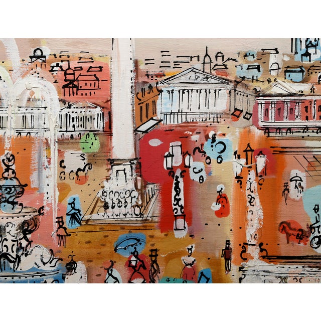 Charles Cobelle, French (1902-1994) Paris Fountain, circa 1949 Acrylic on Canvas, signed Size: 20 in. x 24 in. Frame Size:...