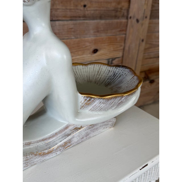 Large Mid-Century Haege Pottery Mermaid Planter With Shell Dish For Sale - Image 10 of 12