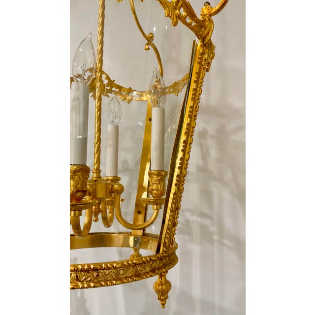 Myran Allan Luxury Lighting Neoclassical French Gold Lantern For Sale - Image 4 of 4