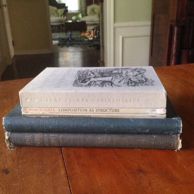 Vintage Oversized Gray Tone Decorative Books Set of 5 Chairish