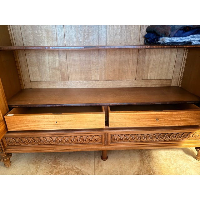 Early 20th Century Stunning Vintage French Armoire With Two Mirrored Doors For Sale - Image 5 of 9