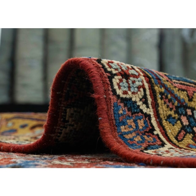 Blue Antique Heriz Rug 7'3" x 10'3" #17098 For Sale - Image 8 of 8