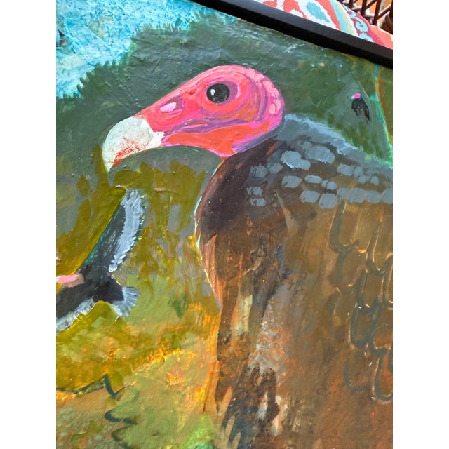 “Dead Skunk” Turkey Vulture Painting by LWren Walraven For Sale - Image 10 of 15