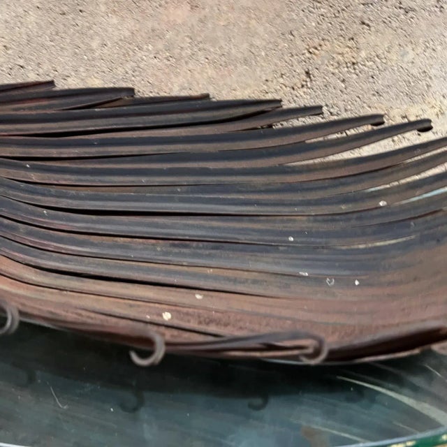 Metal 1970s Modern Silver Leaf Tray Decorative Dish For Sale - Image 7 of 11