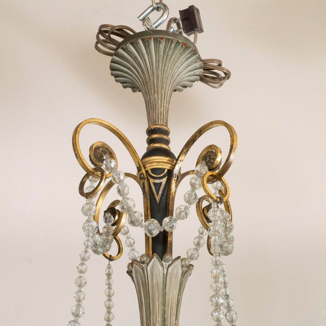 1940s Neoclassical Motif Chandelier For Sale - Image 5 of 10
