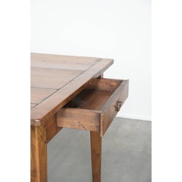 Antique French Oak Farmhouse Dining Table with Drawers For Sale - Image 10 of 18