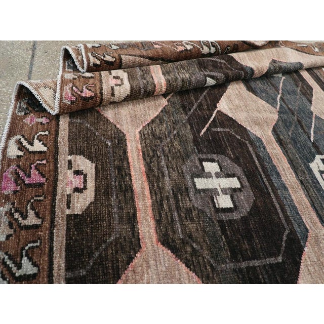 Galerie Shabab Collection Mid-20th Century Turkish Anatolian Wide Gallery Runner For Sale - Image 10 of 10