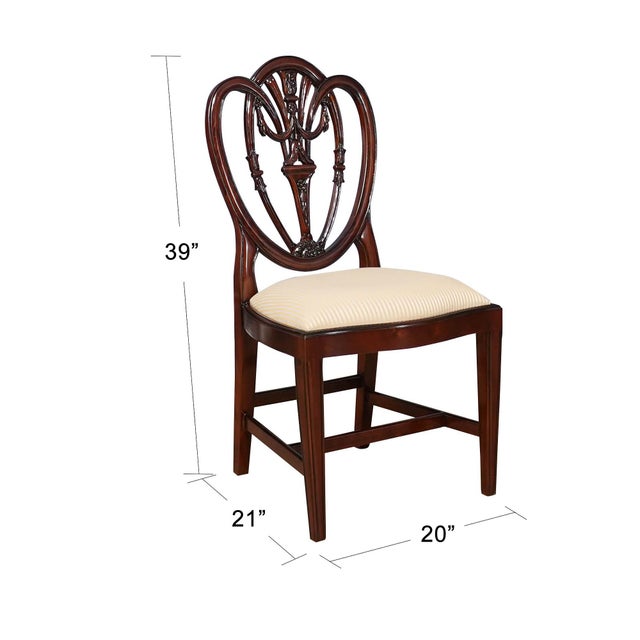 Traditional Carved Shield Back Chairs- Set of 10 For Sale - Image 3 of 15