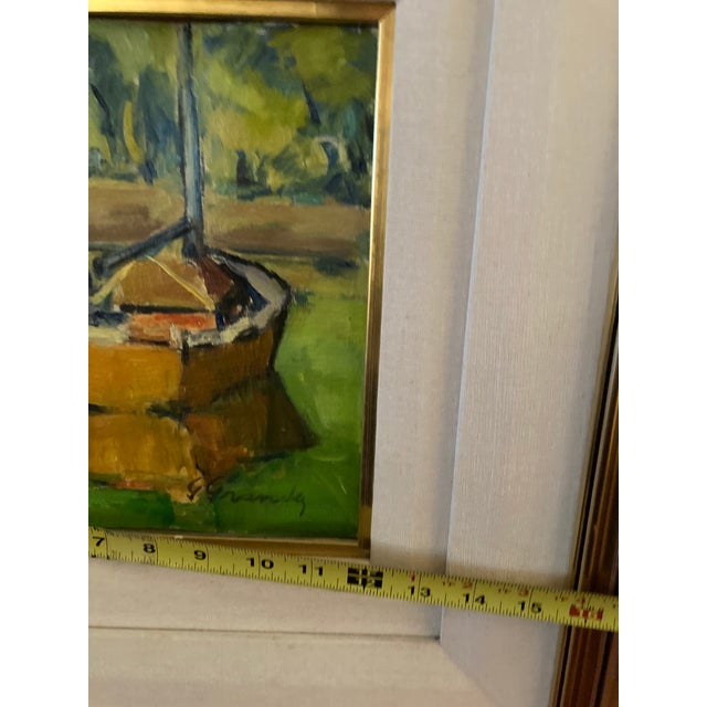 Paint Bateau en El Tigre River Oil Painting - Signed For Sale - Image 7 of 8