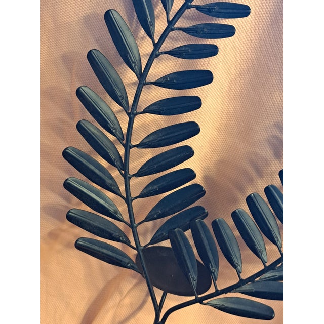 1960s 1960s Vintage Wrought Iron Tall Candle Holder Wall Decor For Sale - Image 5 of 7