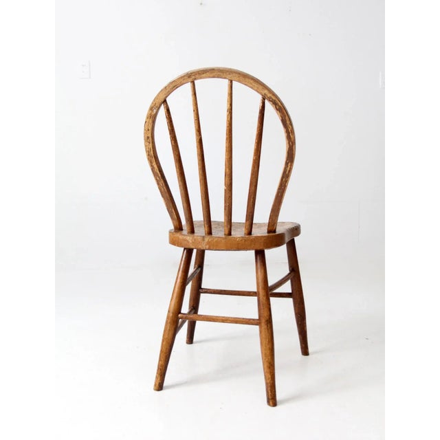 Antique Spindle Back Chair For Sale - Image 6 of 10
