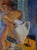 Oil on board, portrait of naked woman, unsigned, unknown artist. Approximately 1930. Measures 38x28 cm. The frame is 2 cm....