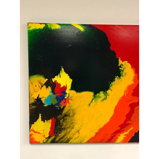 A beautiful abstract oil on canvas painting. Unsigned 72” wide. 36” tall.