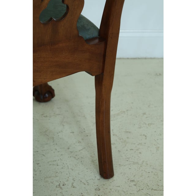 Stickley Ball & Claw Carved Mahogany Arm Chairs - a Pair For Sale - Image 9 of 12