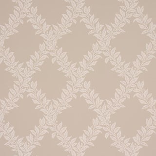 Schumacher Tyninghame Trellis Wallcovering In Neutral For Sale