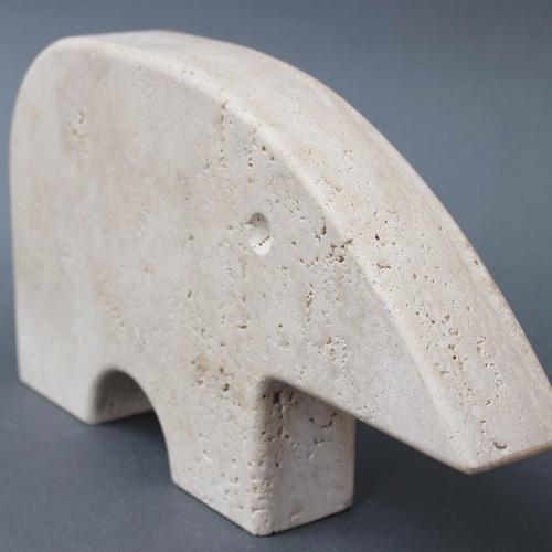 Vintage Italian Travertine Aardvark Table Sculpture from Fratelli Mannelli, 1970s For Sale - Image 13 of 16