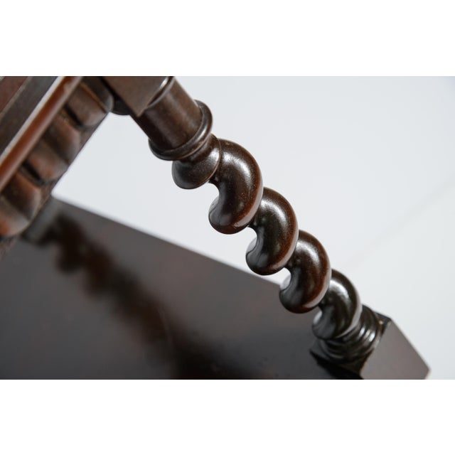 Wood English Three Tier Ebonized Barley Twist What Not Etagere For Sale - Image 7 of 8