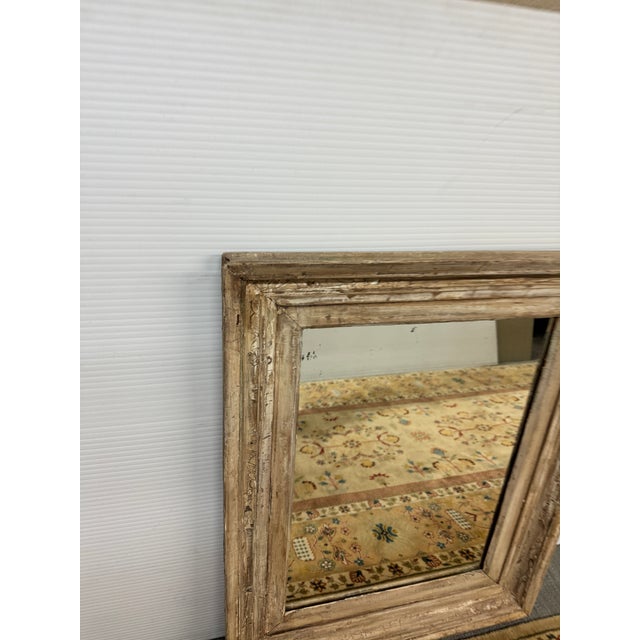 Tan Rustic Pine Wood Wall Mirror For Sale - Image 8 of 12