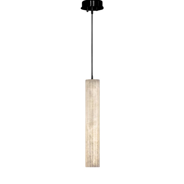 Roller Vertical 60 Pendant Lamp by United Alabaster For Sale