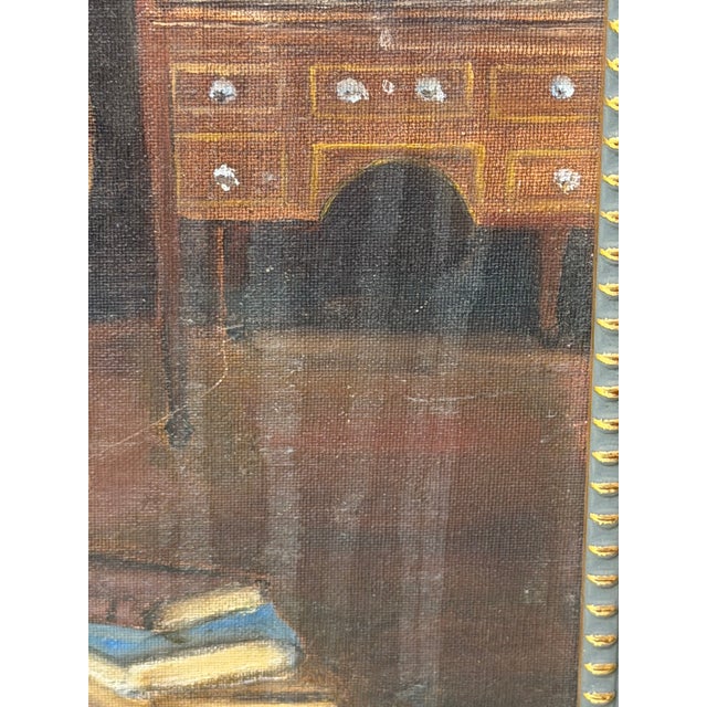 Historic Oil Painting After Jean Leon Gerome Ferris – Benjamin Franklin, John Adams & Thomas Jefferson Drafting the Declaration of Independence For Sale - Image 9 of 18