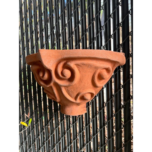 Renaissance Terracotta Wall Pocket Vase Giglio For Sale - Image 3 of 6
