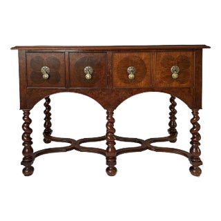 1700s Antique English William & Mary Style Mahogany Dressing Table Sideboard Buffet Server For Sale