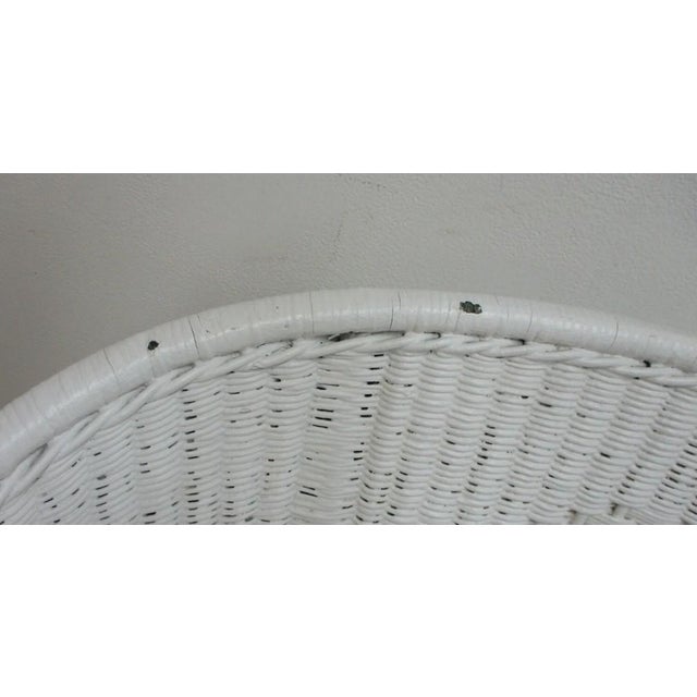 Antique Art Deco Wicker Patio Living Room Arm Chair Rocker Rocking Chair For Sale - Image 9 of 13