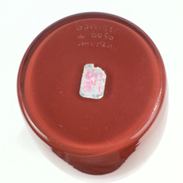 Breathtaking Authentic Hand-Blown Cased Glass Baluster Vase by Barovier & Toso, Murano, Signed For Sale In Miami - Image 6 of 8