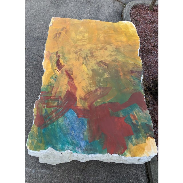 Plastic Monumental James Hyde Fresco on Styrofoam Abstract Modern Painting Installation Art 9' For Sale - Image 7 of 12