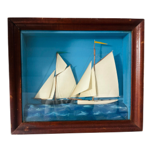 Three Dimensional Sailboat Shadow Box