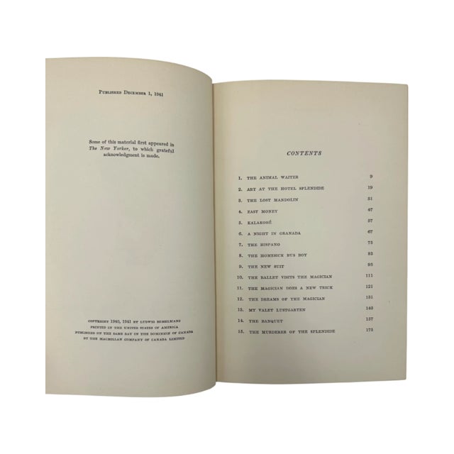 Hotel Splendide by Ludwig Bemelmans 1941 First Edition Hardcover For Sale - Image 4 of 10